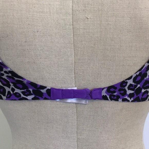 Victoria’s Secret Purple & Black Leopard Print Demi Bra Size 34B - Picture 7 of 11